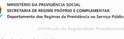 O FUNPRESC ,mais uma vez, renova o Certificado de Regularidade Previdenciária (CRP), com validade até 29 de junho de 2024.