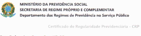 O FUNPRESC ,mais uma vez, renova o Certificado de Regularidade Previdenciária (CRP), com validade até 29 de junho de 2024.